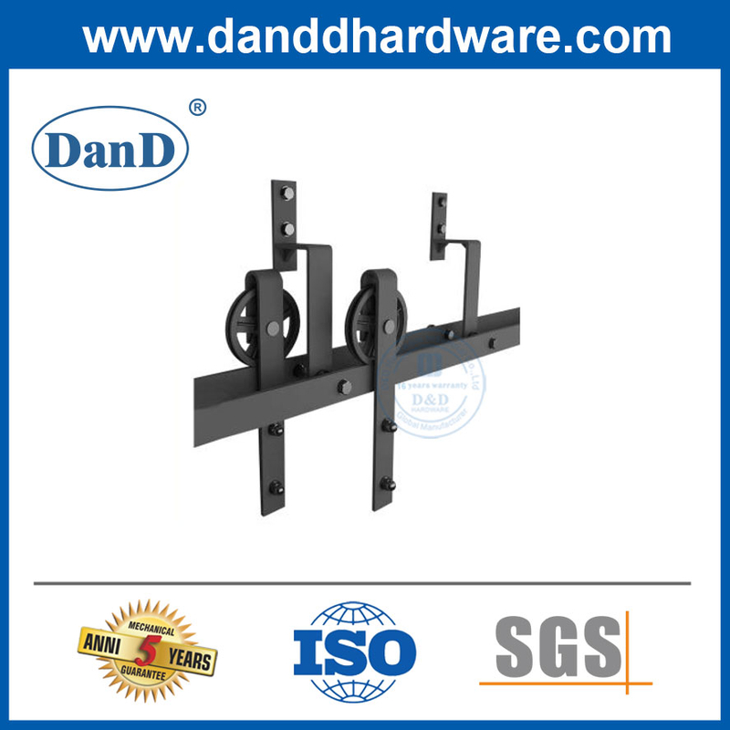 Barn Door Hardware Double Track Double Partition Sliding Parallel Door Classic Bypass Double Door Rail-DDBD021