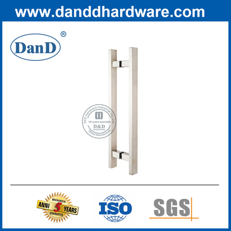 Grade 304 Square T Shape Double Side Glass Door Pull Handle-DDPH016