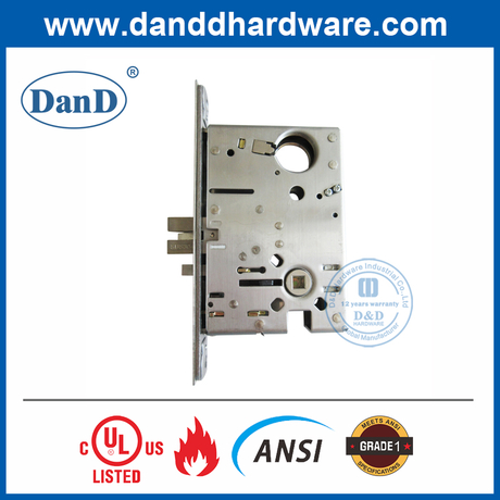 SS304 ANSI Grade 1 American Style Door Lock for Storeroom-DDAL07