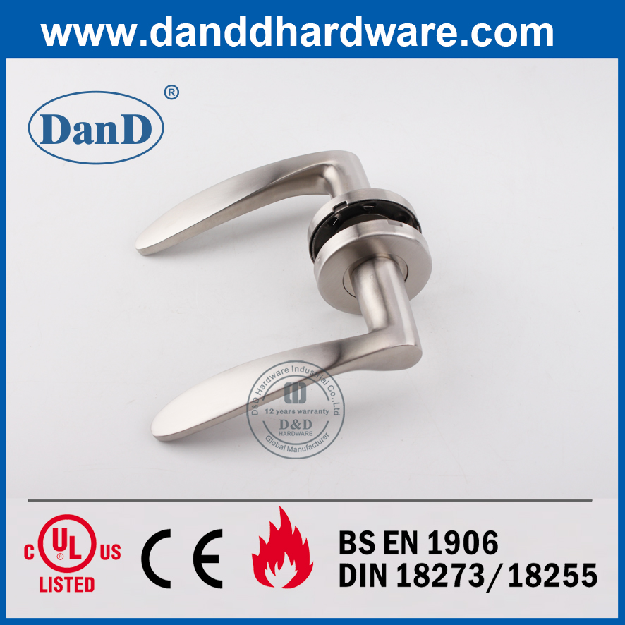 Stainless Steel 304 Modern Interior Solid Lever Door Handle-DDSH001