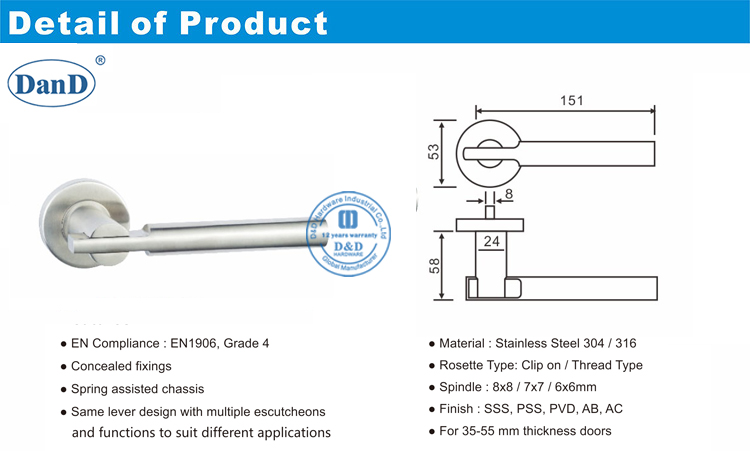 Passage Lever Door Handle-D and D Hardware
