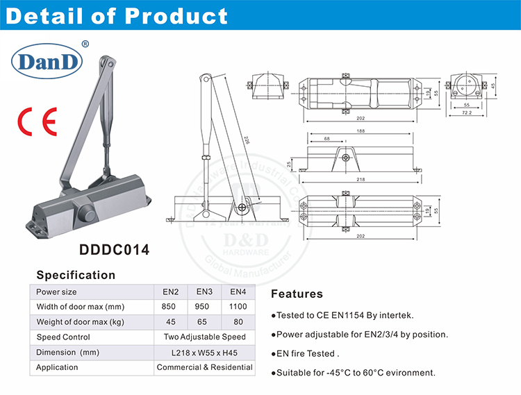 EN1154 Door Closer-D andD Hardware
