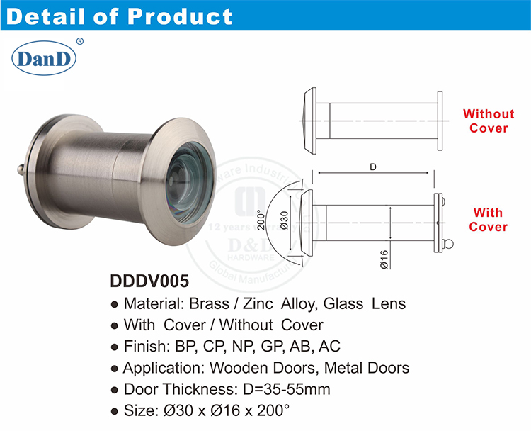 Front Door Security Spy Hole-D and D Hardware
