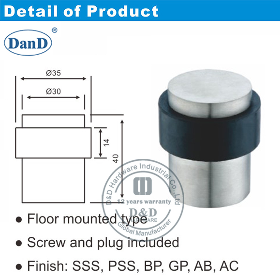 Rubber Door Stop-D and D Hardware
