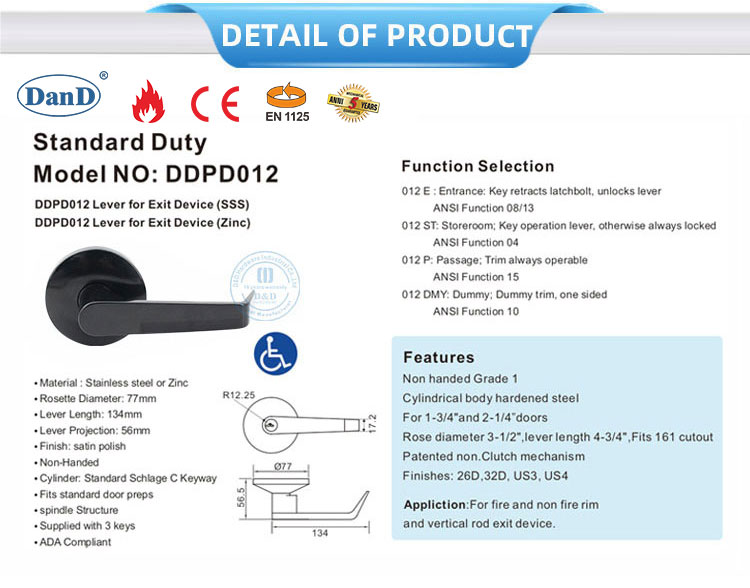 Door Handle Lever Trim