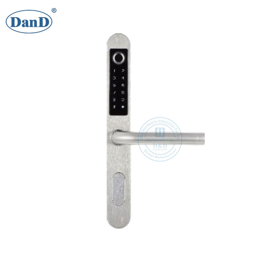 Safe Hotel System Stainless Steel Electronic Fingerprint Door Handle Smart Intelligent Lock-DDFL410