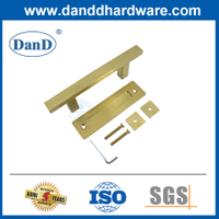Satin Brass Stainless Steel Gold Exterior Barn Sliding Door Hardware Handle Set-DDBD103