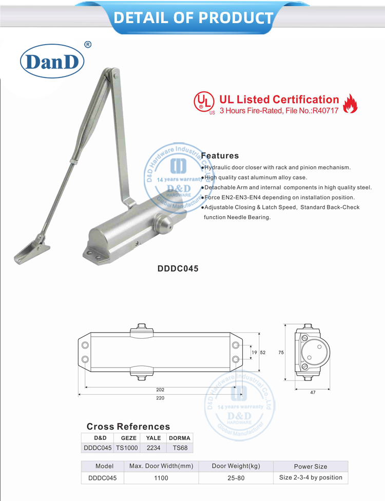 Fire Rated Door Closer