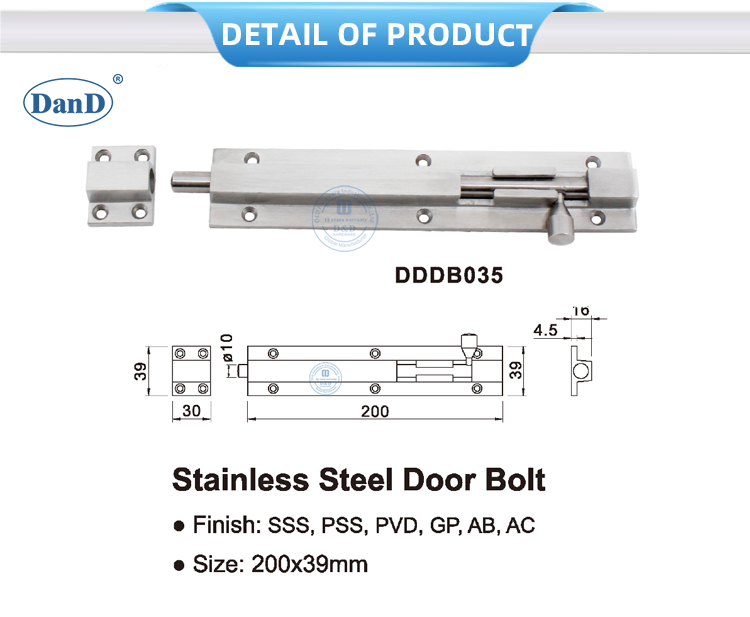 Barrel Slide Bolt Latch