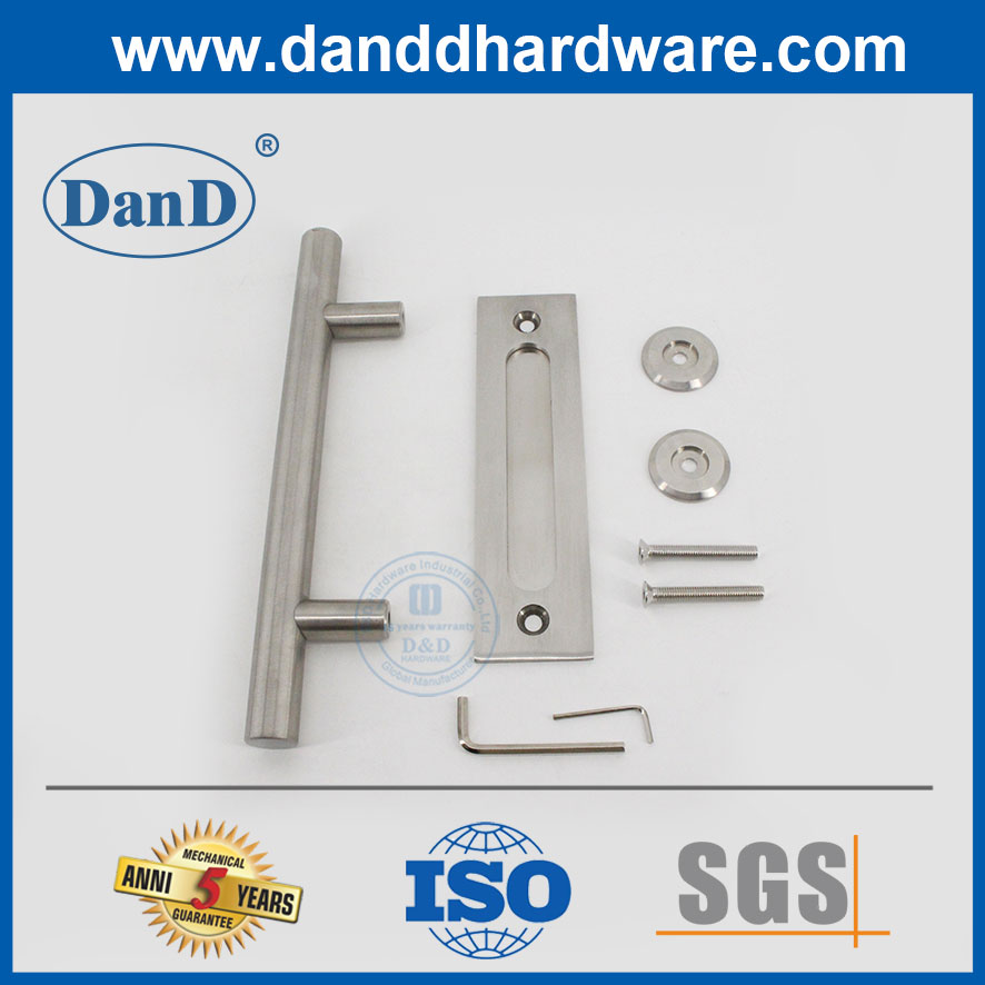 Satin Stainless Steel Sliding Barn Door Hardware Double Side Handle-DDBD102