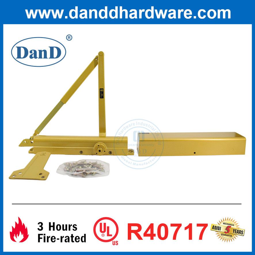 Aluminum Alloy Automatic Fire Rated Adjusting Hydraulic Overhead with UL Exterior Door Closer-DDDC059DA