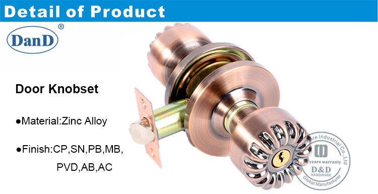 Zinc Alloy Tubular Door Lock-DDLK049-D and D Hardware
