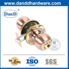 Polished Brass Zinc Alloy Round Knob Door Lock-DDLK066