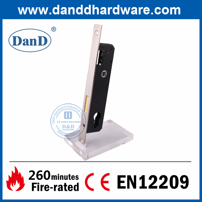 SS304 Black Narrow Stile Deadbolt Storeroom Lock-DDML023-2585