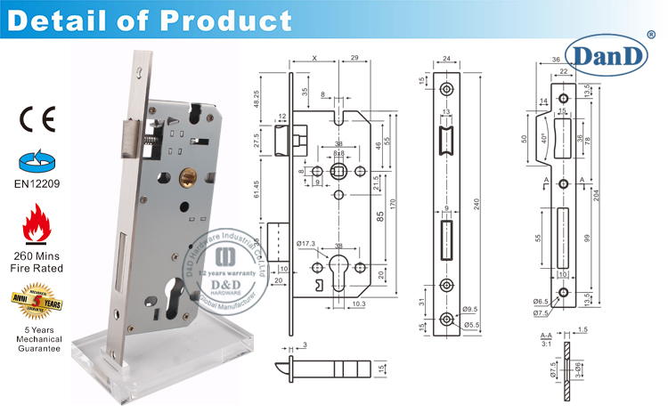 Fire DoorSash Locks-D and D Hardware