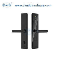Front Main Commercial Door Handle Electronic Fingerprint Smart House Lock with Screen-DDDL001