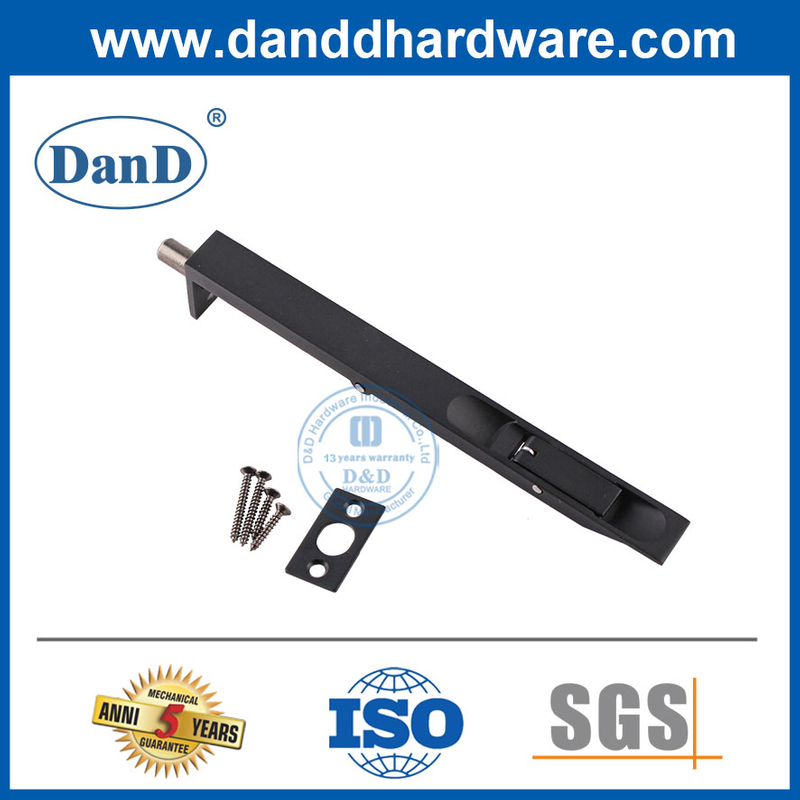 Stainless Steel Black Heavy Duty Flush Bolt for Timber Door-DDDB001