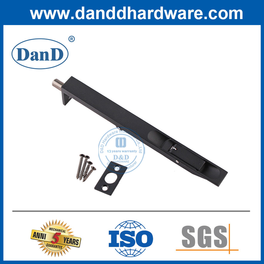 Solid Casting Lever Action Concealed Door Bolt in Black Finish Stainless Steel-DDDB001