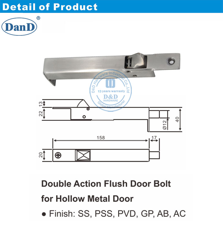 stainless steel surface bolt