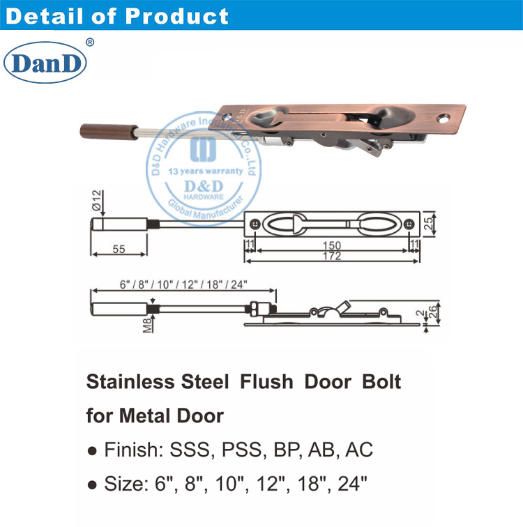 fitting flush bolts to rebated doors