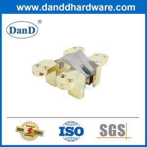 180 Degree Stainless Steel Polished Golden Hidden Invisible Door Hinge-DDCH007