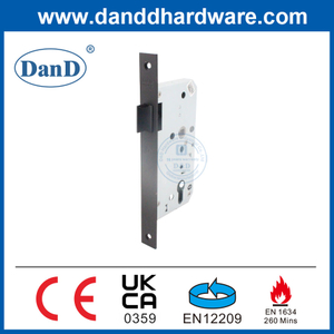Black Latch Door Lock BS EN 12209 Fire Mortise Lock Manufacturer-DDML011-5572
