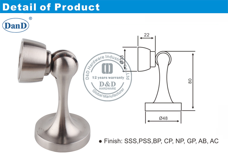 Stainless Steel Magnetic Door Stopper