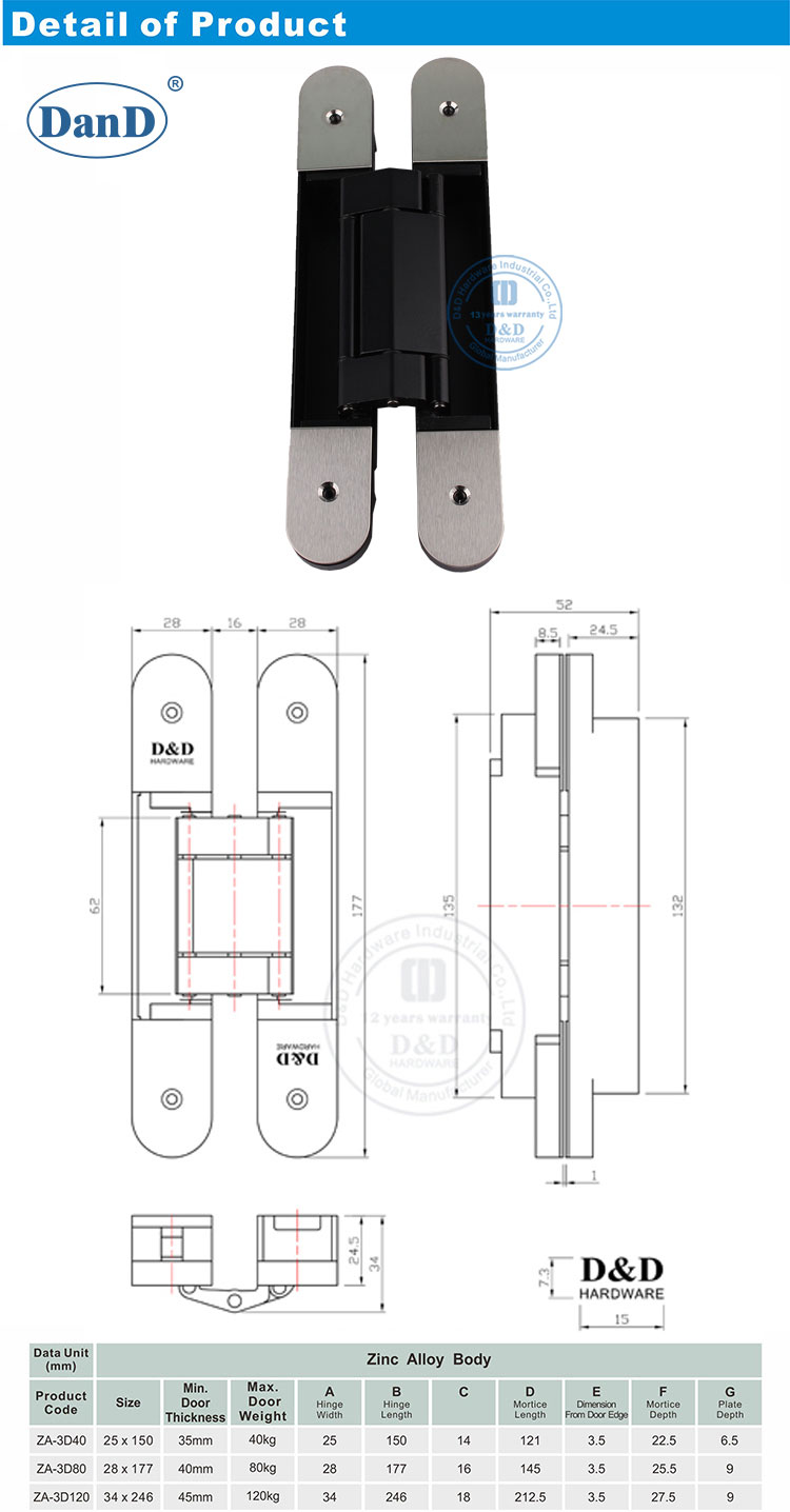 180 Degree Door Hinge