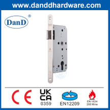 BS EN12209 Stainless Steel Door Latch Mortise Lock with Round Corner Plate-DDML011R-5572