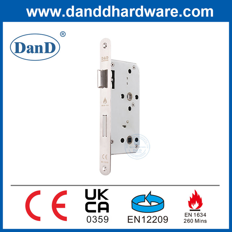 CE Certification Fireproof Lock Stainless Steel Mortise Lock For Bathroom-DDML012R-5578