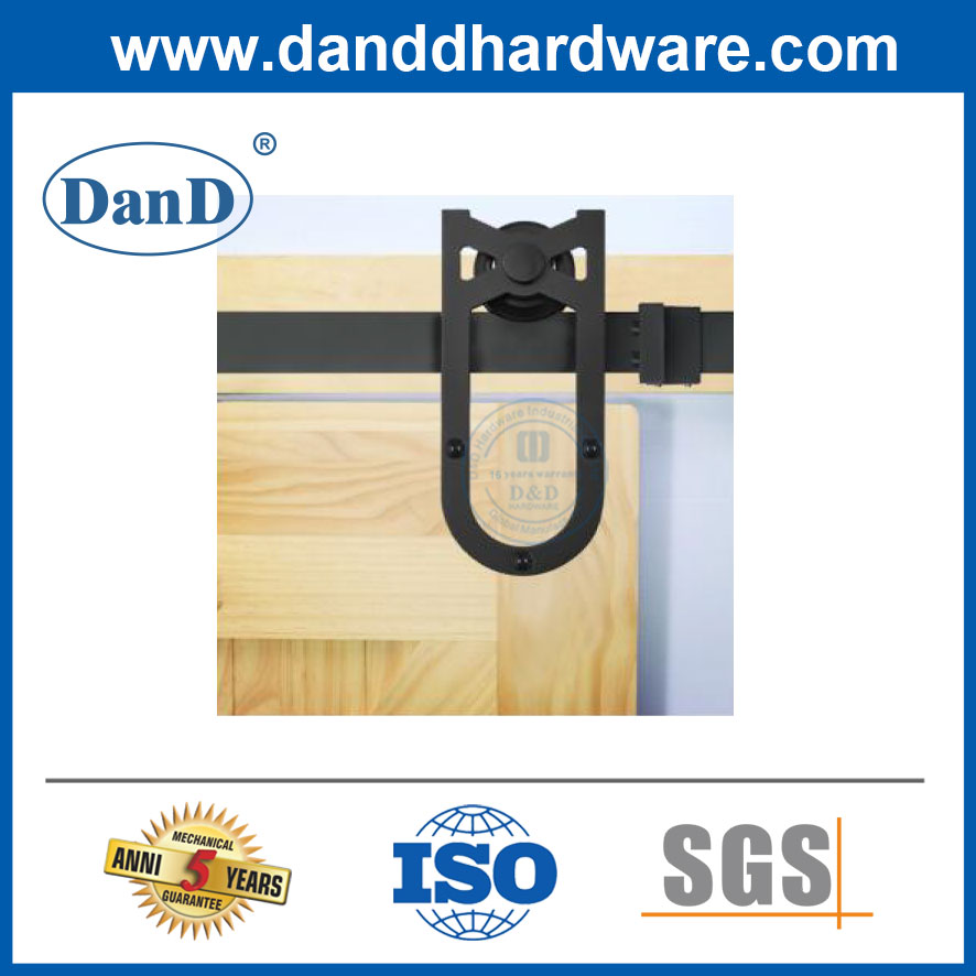 U-shaped Barn Door Hardware Hanging Barn Doors Rail Sliding Door Fittings Kit-DDBD014