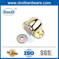 Zinc Alloy Door Floor Mount Security Stop Polished Brass Gold Magnetic Door Holder-DDDS031