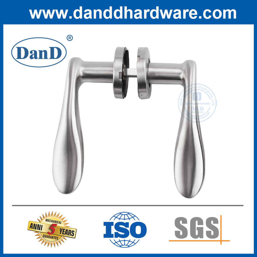 Satin Stainless Steel Euro Simple Style Lever Entry Door Handles-DDSH025