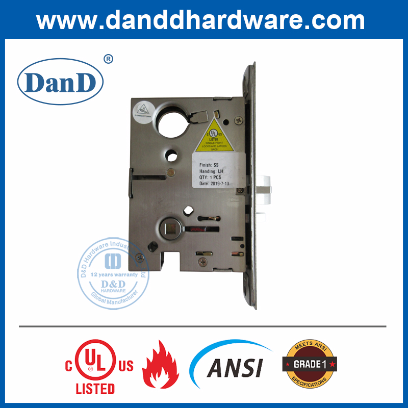 SS304 ANSI Grade 1 American Style Door Lock for Storeroom-DDAL07