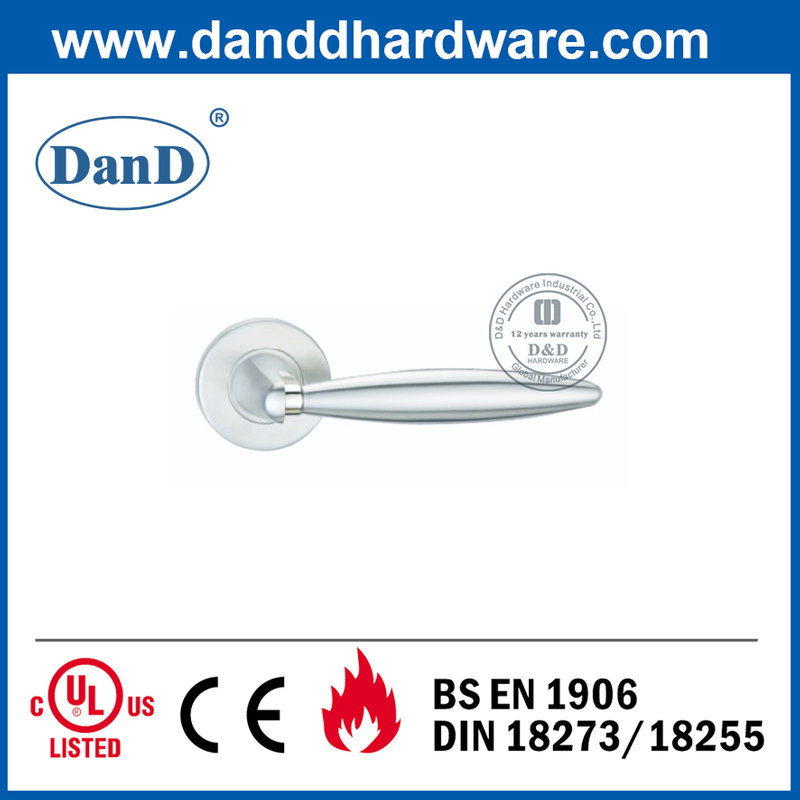 SS304 Door Fittings Solid Lever Handle for Outside Door-DDSH033