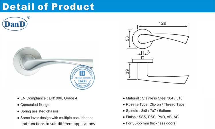 Exterior Lever Door Handle-D and D Hardware
