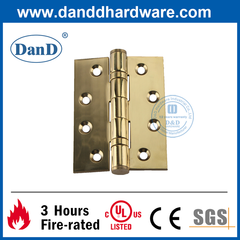 Best SUS304 Polished Brass Mortise Decorative Door Hinge-DDSS001-4X3X3