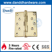 SUS201 Fire Rated Polished Brass Mortise Interior Door Hinge-DDSS011B-5X4X3