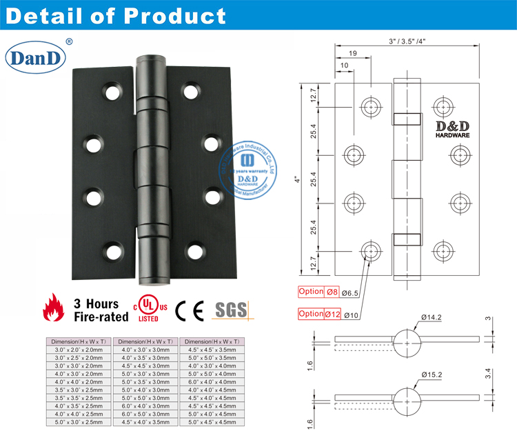 Black Door Hinge-D and D Hardware