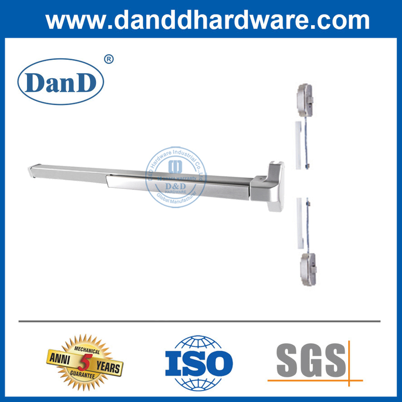 2 Point Lock Panic Bar Exit Device Stainless Steel And Aluminium Door Push Bar-DDPD304