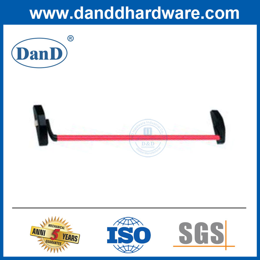 Cross Bar Panic Exit Bar Devices Steel Single Panic Exit Device in Red And Black Color-DDPD034