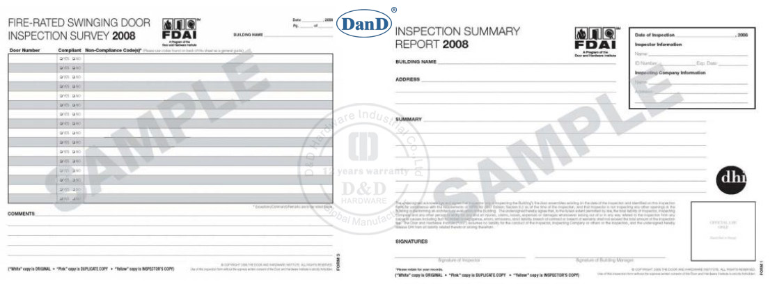 International Standard of Fire Door-D and D Hardware