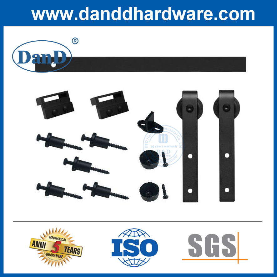 Competitive Manufacturer Modern Matte Black Barn Door Hardware Slide-DDBD001