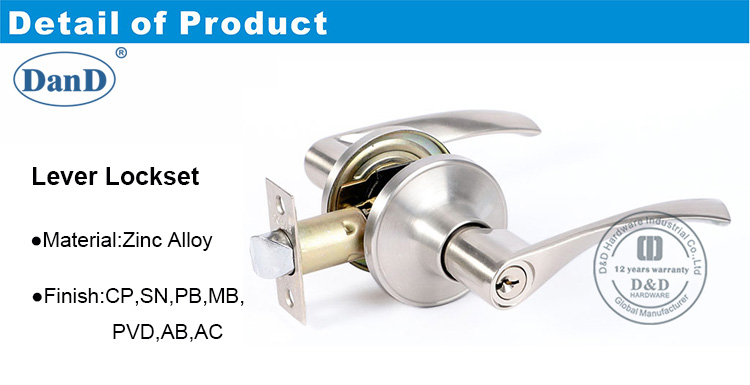 Zinc Alloy Lever Lockset-DDLK078-D and D Hardware