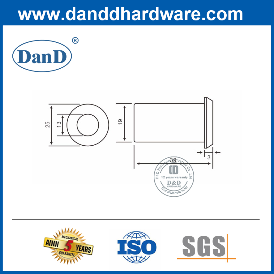 Stainless Steel Dust Proof Socket for Wooden Door-DDDP001
