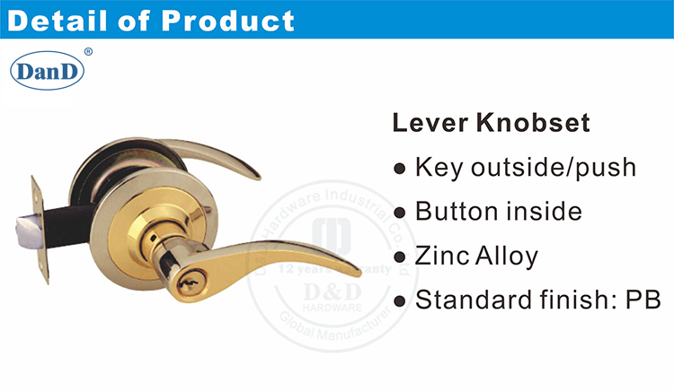 Stainless Steel Lever Knobset-D and D Hardware