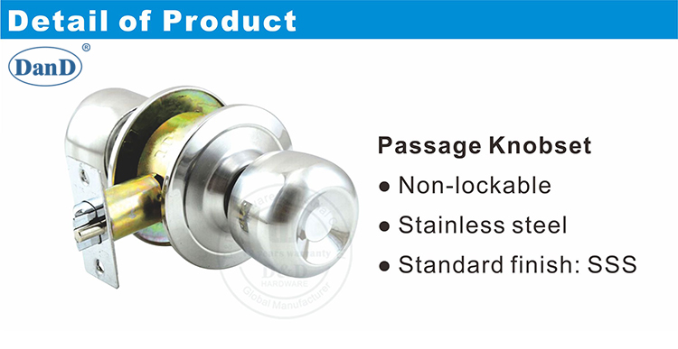 Stainless&nbsp;Steel&nbsp;Entrance&nbsp;Lockset-D and D Hardware
