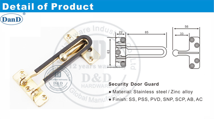 Door Chain for Interior Door-D and D Hardware