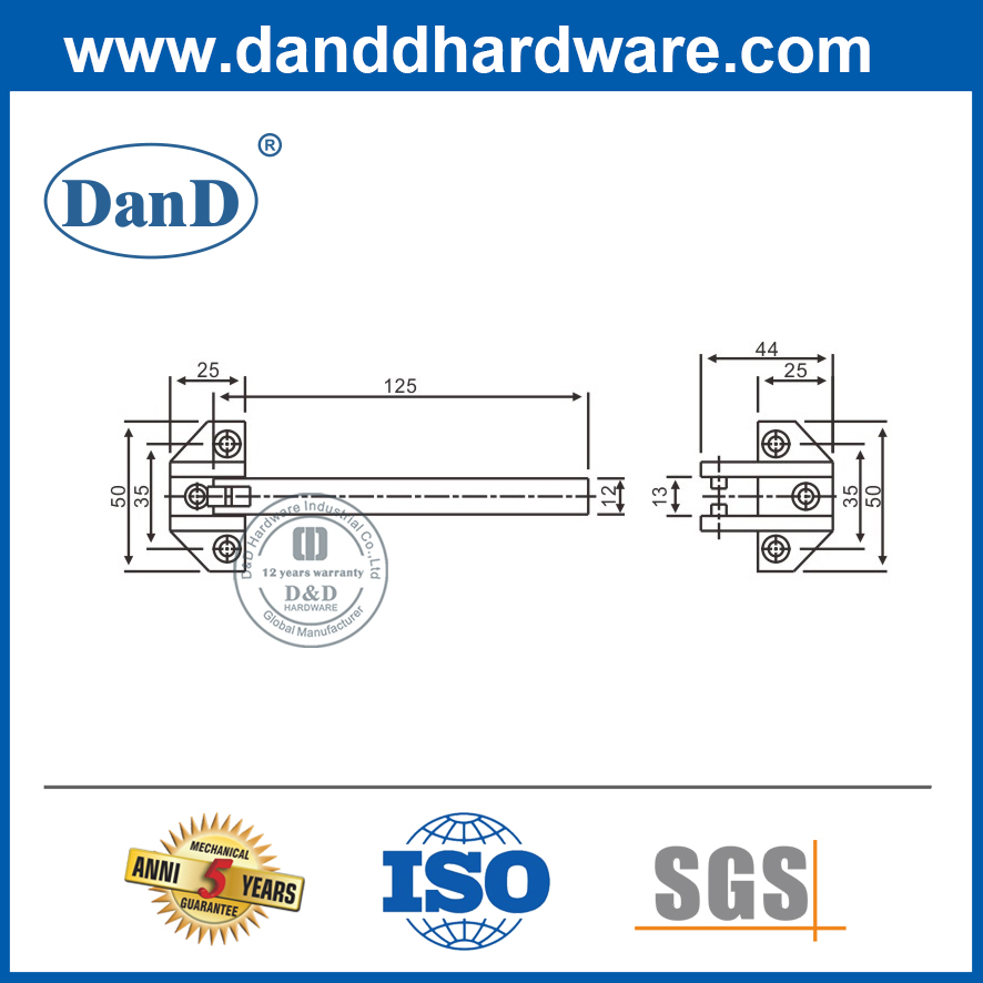 Zinc Alloy High Security Silver Swing Door Guard-DDDG009