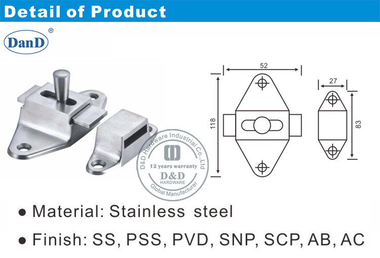 Lock for Heavy Duty Door-D and D Hardware